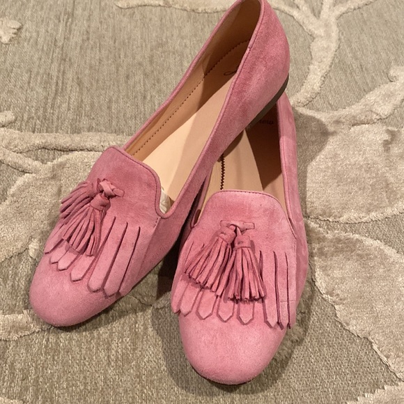 J Crew Pink Tassel Loafers 8.5M